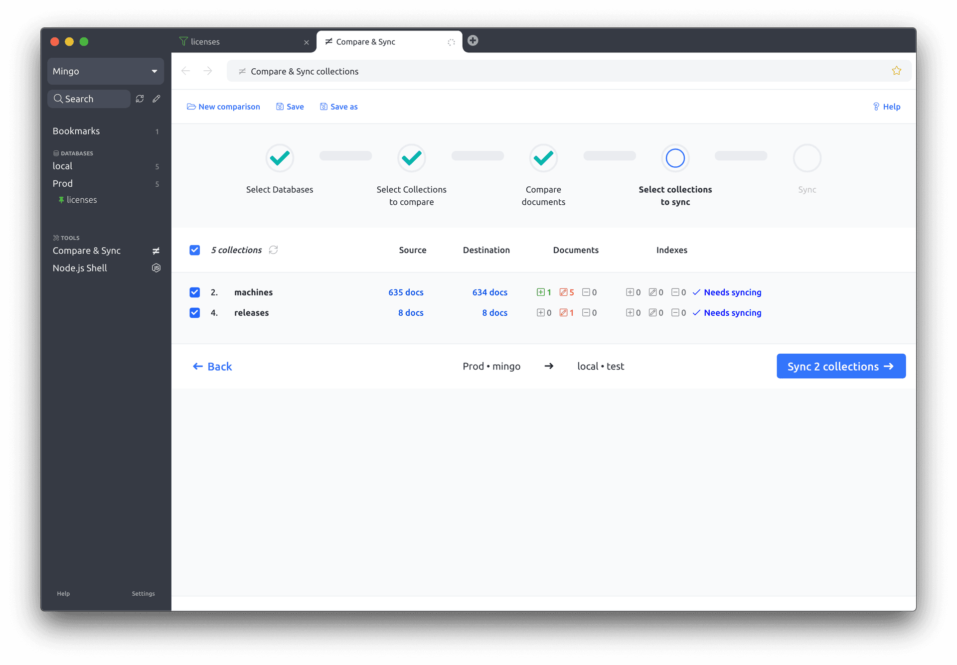 Compare & Sync entire databases